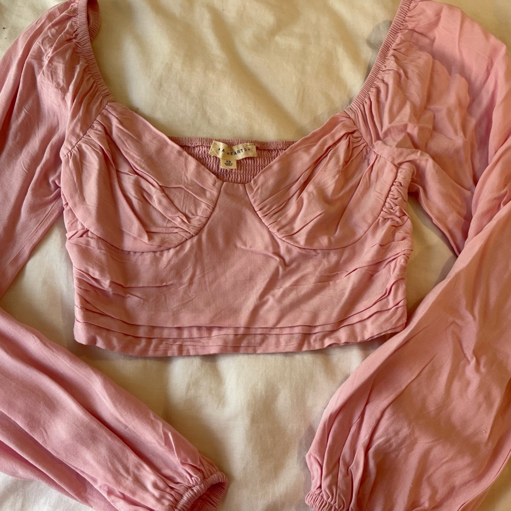 L.A. Hearts Pink Long Sleeve Top